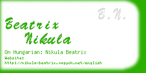 beatrix nikula business card